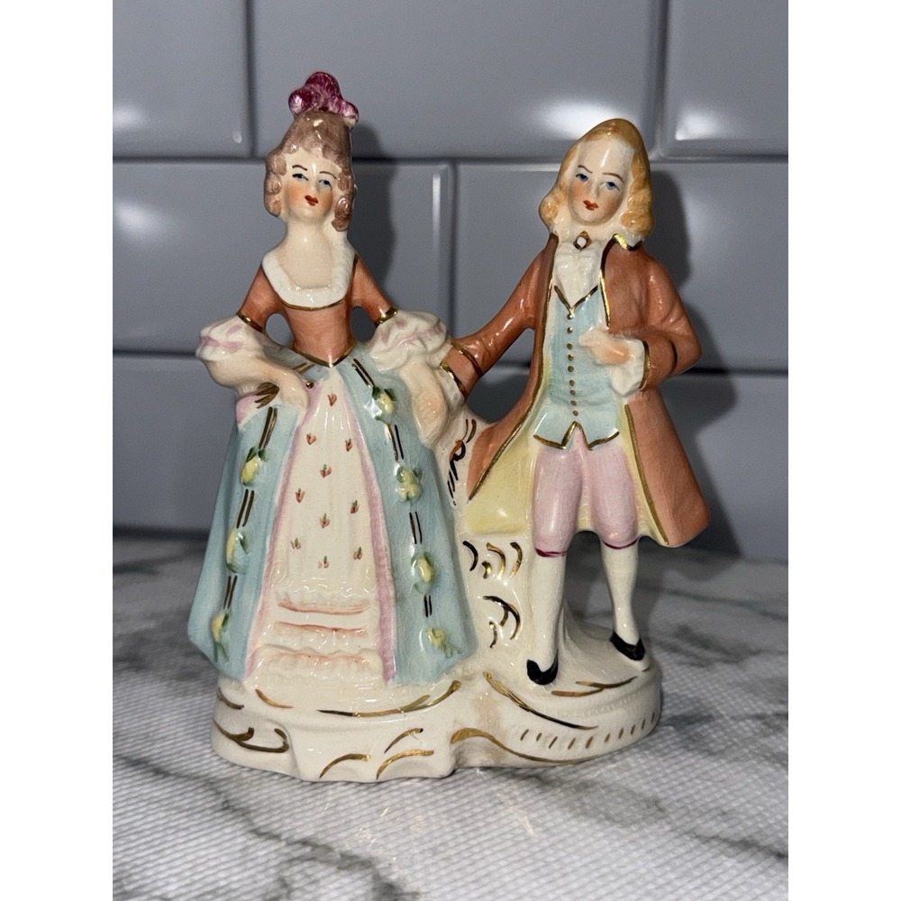 Vintage Coventry Porcelain Figurine Couple Colonial Dress 5053B Japan
